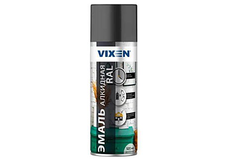 Эмаль аэрозольная VIXEN RAL 7024 графитовый серый (520мл)