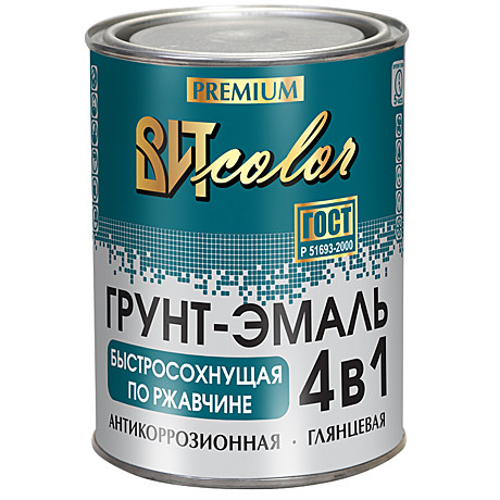 Грунт-эмаль 4в1 быстросохн. по ржав. ВИТ КОЛОР черный (0,8кг)