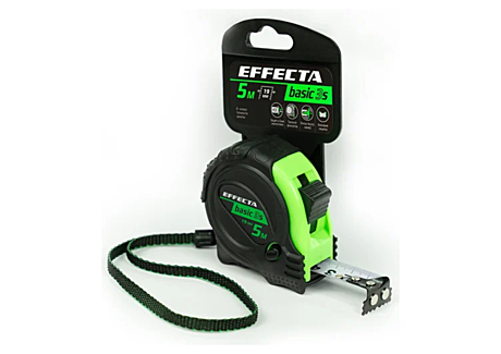 Рулетка Effecta Basic 3S 5м/19мм с магнитом, 3 стопа