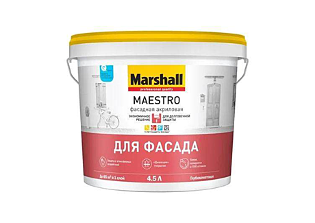 Краска в/э Marshall Маэстро фасадная BC (4,5л)