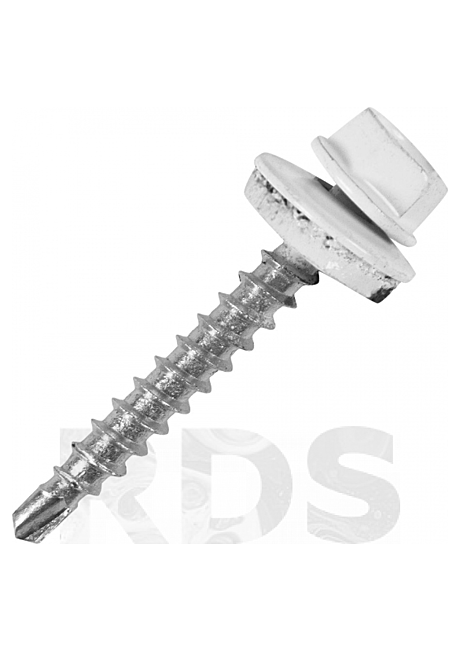 Саморез кровельный KP с ZP 5,5*19 RAL 9003 (250шт.) ярко-белый короб.