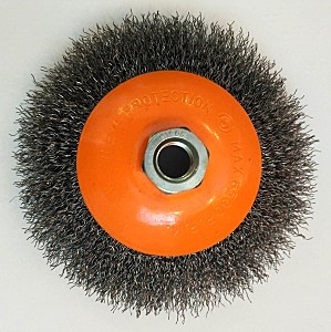 Кордщетка Bohrer коническая мягкая 125мм (толщ. проволоки 0,3мм) для УШМ