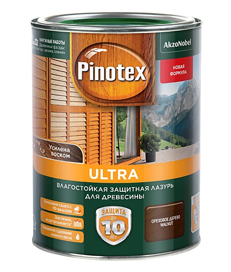 Pinotex Ultra Пропитка ОРЕХ (0,9л)