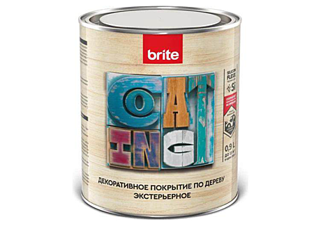 Покрытие BRITE FLEXX декоративное по дереву экстерьерное тик (0,9л)