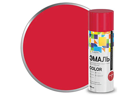 Эмаль аэрозольная Лакра Color универсальная красный (520мл)