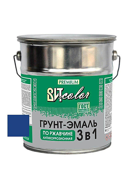 Грунт-эмаль по ржавчине 3в1 ВИТ КОЛОР синий (10кг)