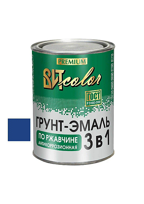 Грунт-эмаль по ржавчине 3в1 ВИТ КОЛОР синий (0,8кг)