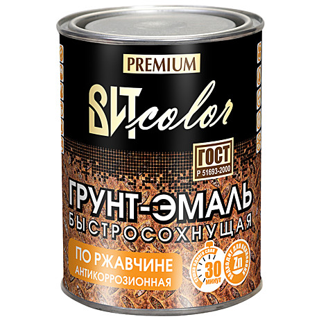 Грунт-эмаль быстросохнущая универс. зеленый мох RAL6005 ВИТ КОЛОР (0,8кг)