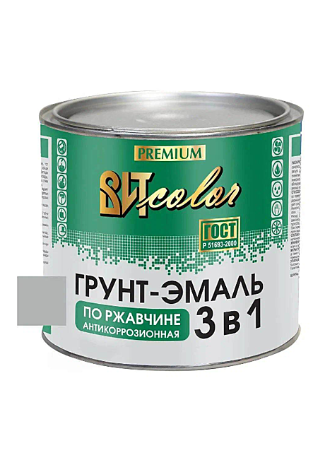 Грунт-эмаль по ржавчине 3в1 ВИТ КОЛОР серый (2,6кг)