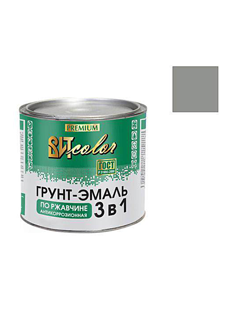 Грунт-эмаль 3в1 ВИТ КОЛОР по ржавчине графитовый серый RAL 7024 (0,8кг)