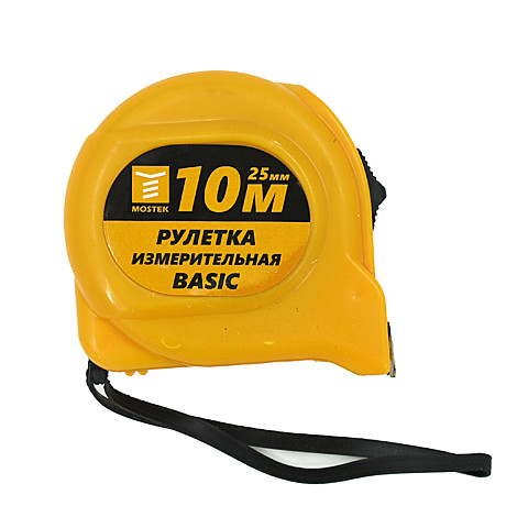 Рулетка MosTek измерительная Basic 10м*25мм (с фиксатором)