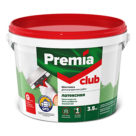 Шпатлевка PREMIA CLUB латексная для внутренних работ (3,5кг)