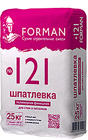 Шпатлевка полимерная финишная FORMAN 121 (20кг)