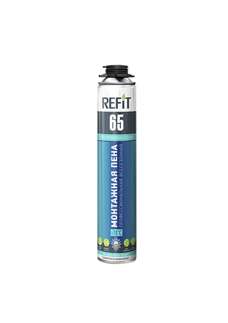 Монтажная пена REFIT 65 проф. всесезонная (800г)