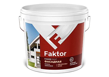 Краска фасадная белая FAKTOR (13кг)