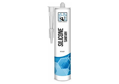 Герметик силиконовый санитарный белый SV SILICONE SANITARY (280мл)