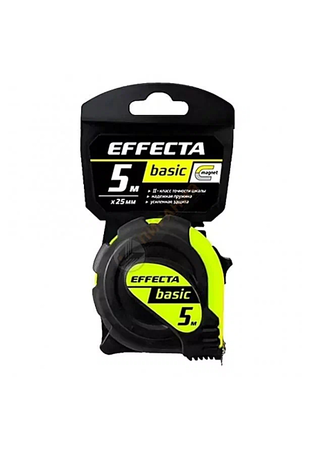 Рулетка Effecta Basic 5м*25мм с магнитом